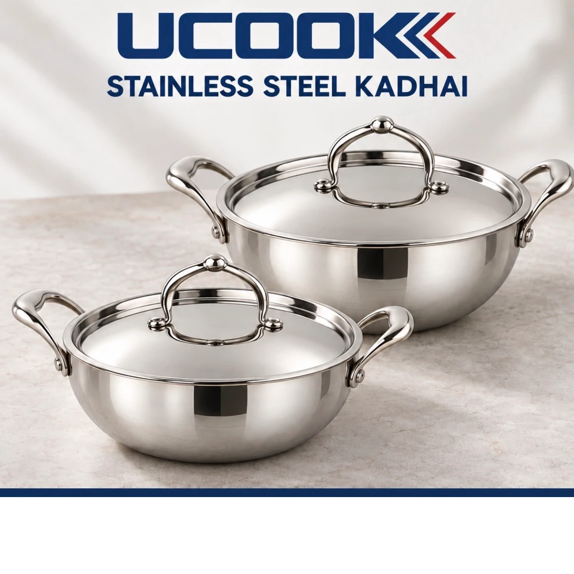 UCOOK‹ STAINLESS STEEL KADHAI 3.6 liter