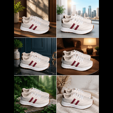 GoldStar AXL-113CV White Maroon Waterproof Women's Shoes
