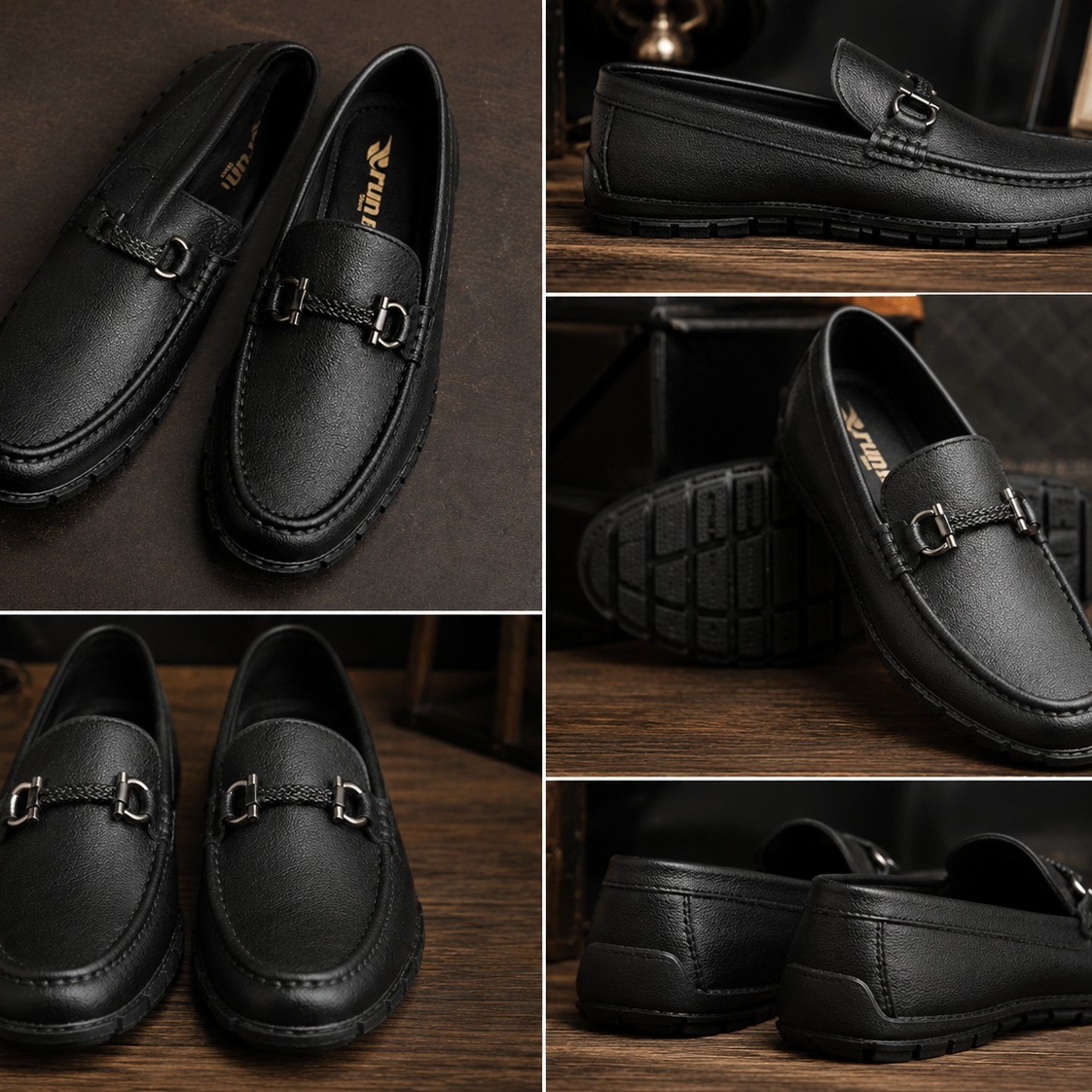 Black Loafer Shoes for Men