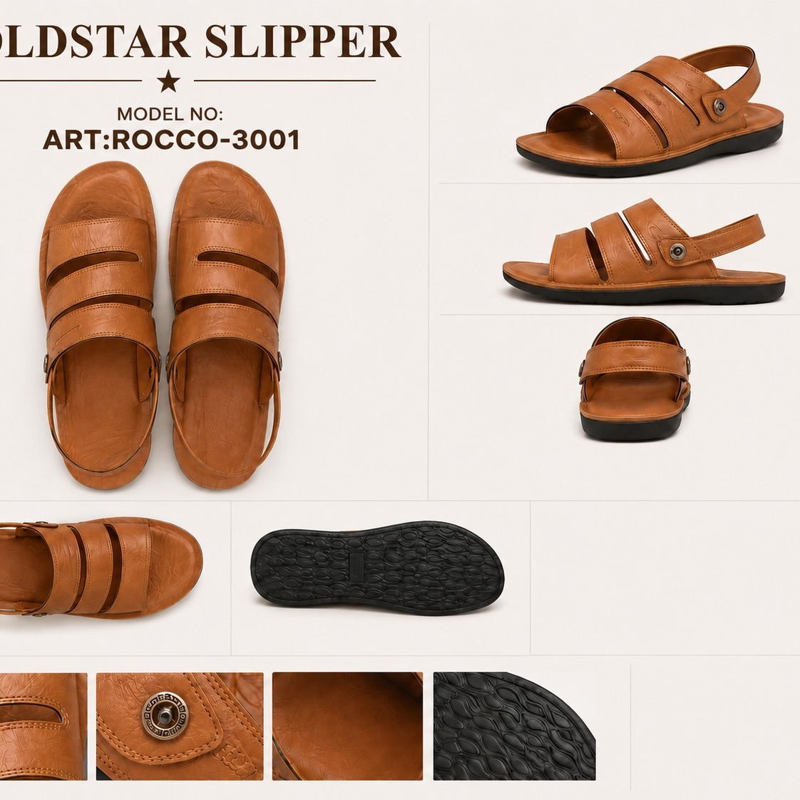 Goldstar Arizona 5005 Brown Slippers for Men
